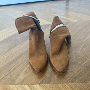 Leather western boot